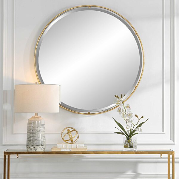 Gold Canillo Round Mirror