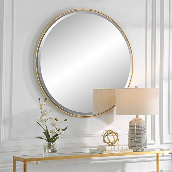 Gold Canillo Round Mirror