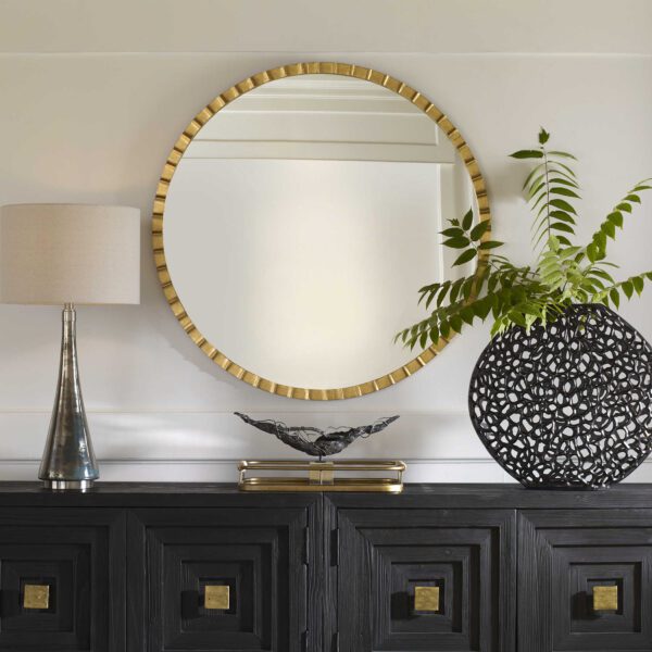 Gold Dandridge Round Mirror