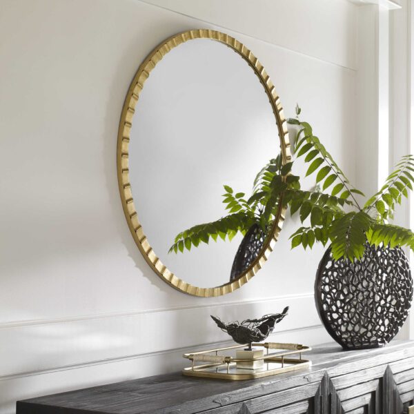 Gold Dandridge Round Mirror