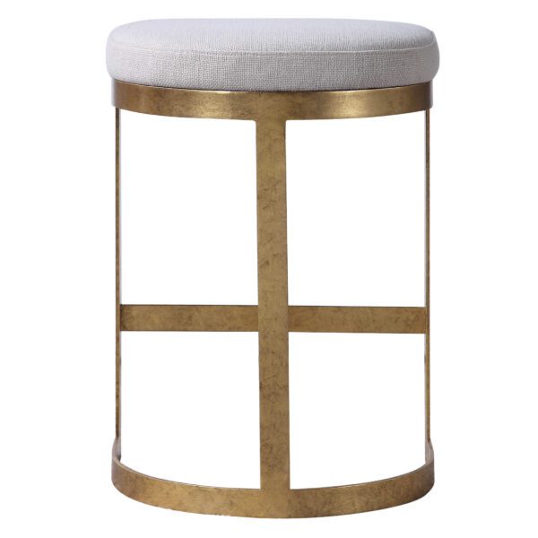 Gold and Beige Ivanna Counter Stool