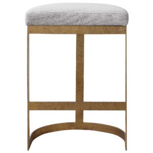 Gold and Beige Ivanna Counter Stool