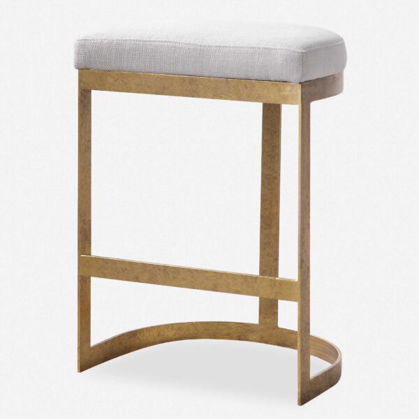 Gold and Beige Ivanna Counter Stool