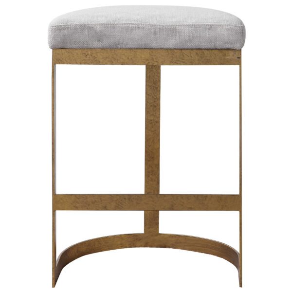 Gold and Beige Ivanna Counter Stool