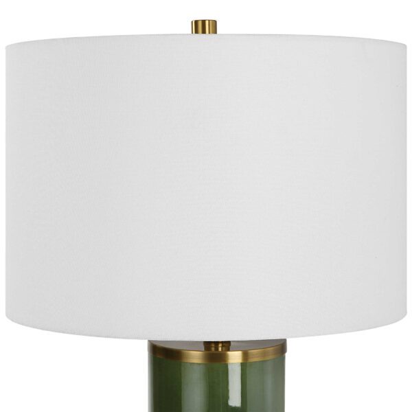 Green Cylinder Table Lamp