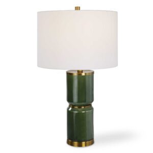 Green Cylinder Table Lamp