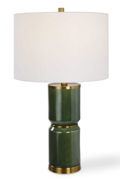 Green Cylinder Table Lamp