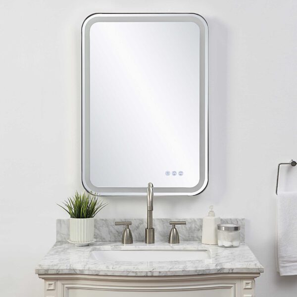 Nickel Crofton Lighted Vanity Mirror