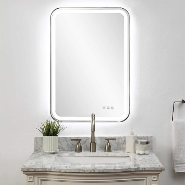 Nickel Crofton Lighted Vanity Mirror