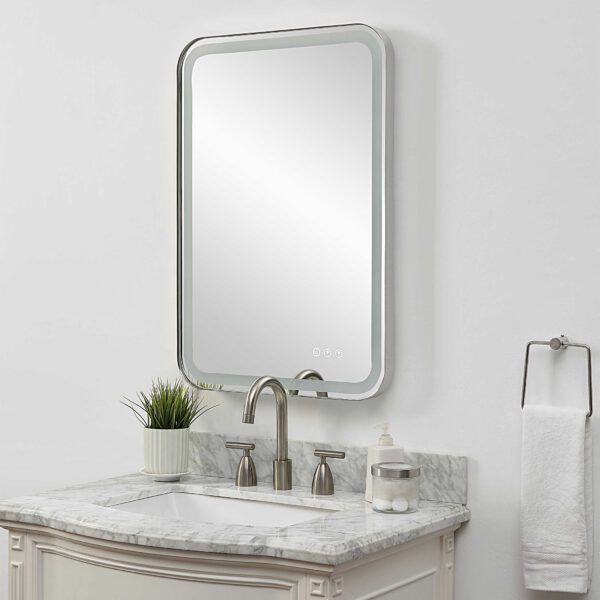 Nickel Crofton Lighted Vanity Mirror