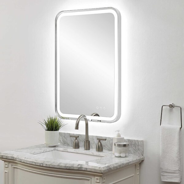 Nickel Crofton Lighted Vanity Mirror