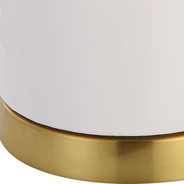 White Cylinder Table Lamp