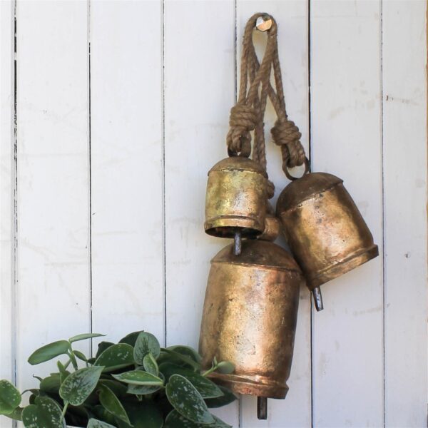 Brass Chauk Bell with Rope Hangers