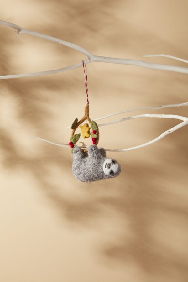 Mellow Critter Sloth Ornament Set