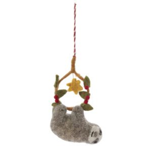 Mellow Critter Sloth Ornament Set