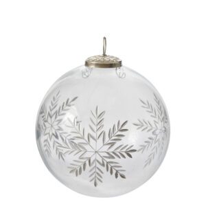 Silver Snow Ornament