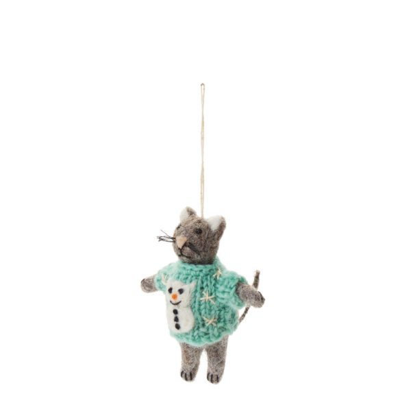 Ugly Sweater Cat Ornament