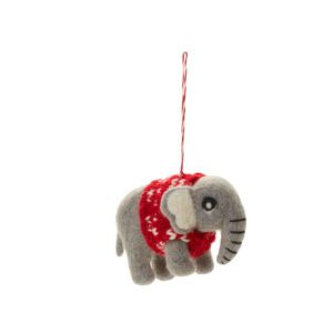 Ugly Sweater Elephant Ornament