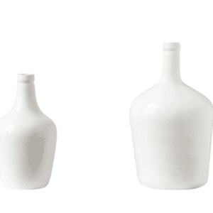 White Demijohn Glass Bottle