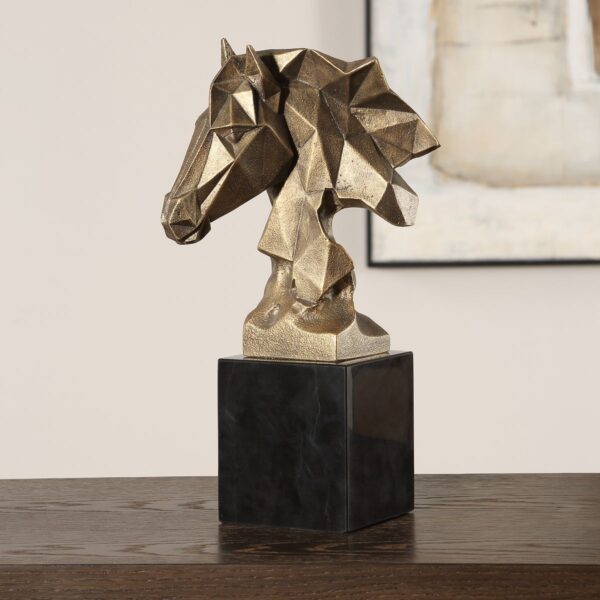 Chiseled Horse Bust