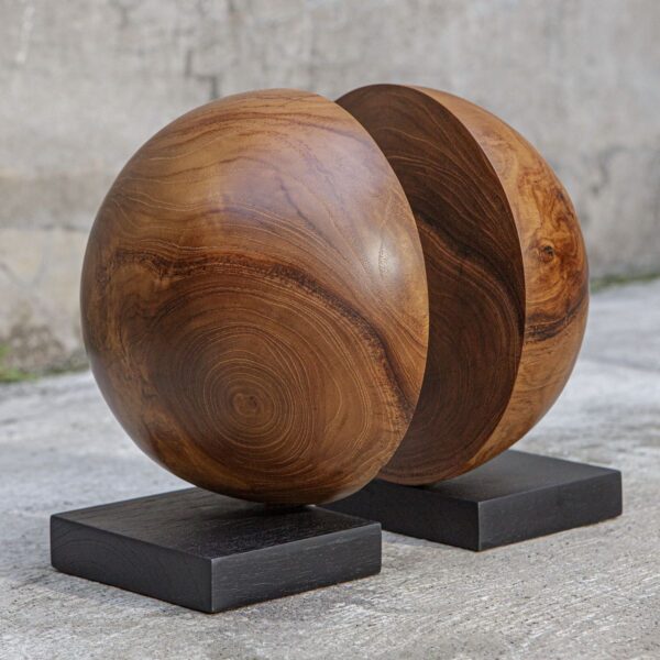 Teak and Noir Bookends