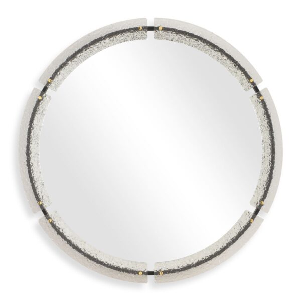 Crystalline Round Mirror