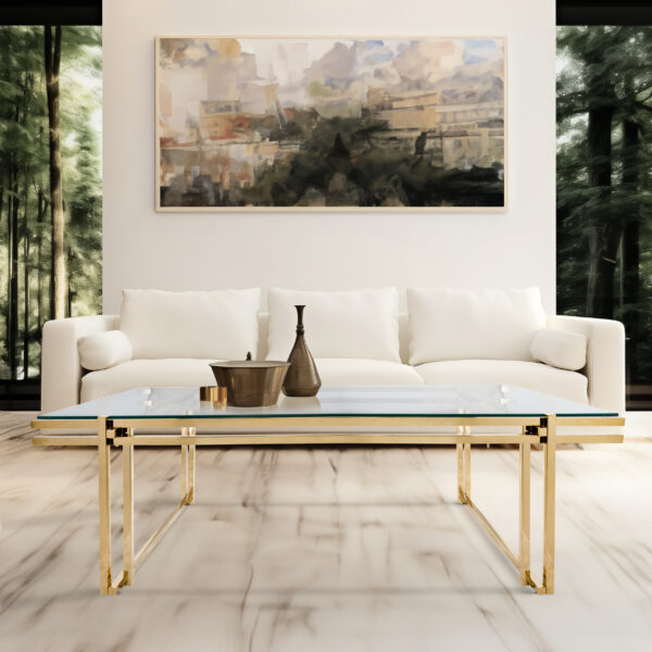 Gold Metal Coffee Table