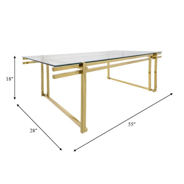 Gold Metal Coffee Table