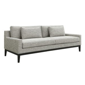 Oak Wood 3-Seat Bolstered Sofa