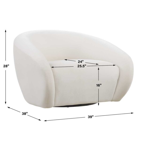 Cream DeSoto Swivel Chair
