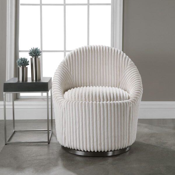 Ivory Crue Swivel Chair