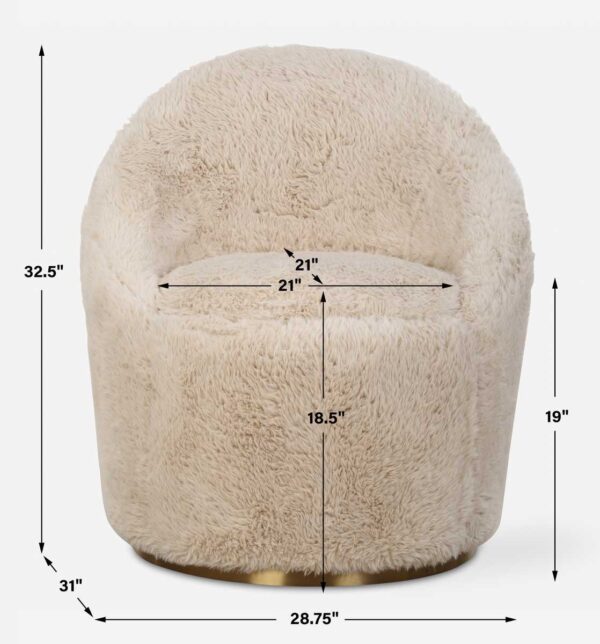 Sheepskin Crue Swivel Chair