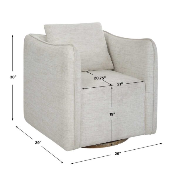 White Corben Swivel Chair