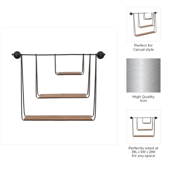 Three-Tier Hanging Wall Shelf