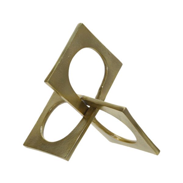 Gold Linked Square Sculpture