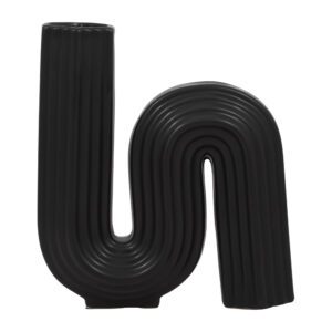 Ceramic Black Loopy Vase