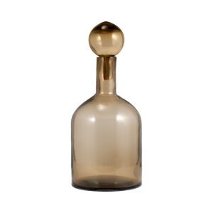 Taupe Glass Bottle with Stopper