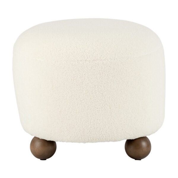 Round Ottoman with Ball Feet