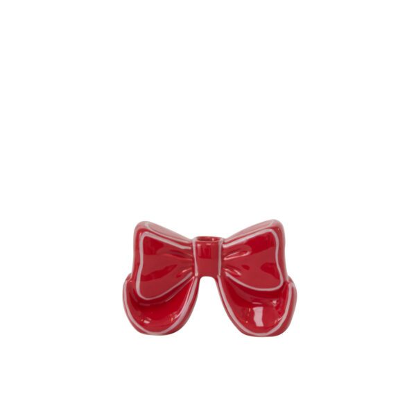 Big Red Bow Candleholder