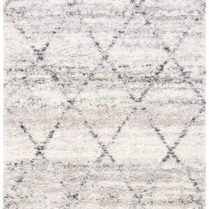 Grey and Ivory Fontana Shag Rugs