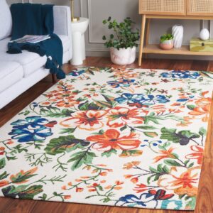 Ivory and Orange Jardin Rug