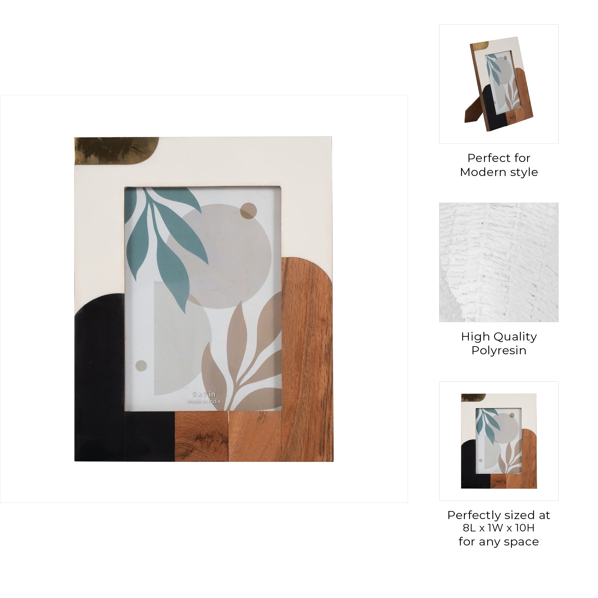 Mid-Century Photo Frame 3 Resin Mid-Century Photo Frame