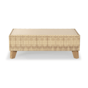 Beige Margarita Wicker Coffee Table