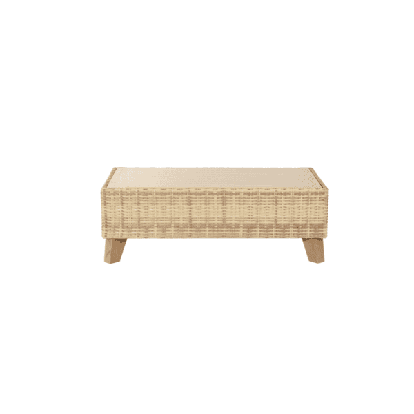 Beige Margarita Wicker Coffee Table