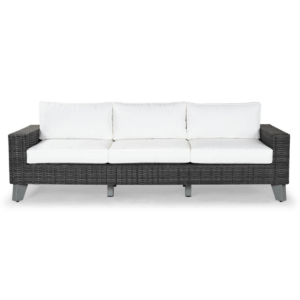 Black Margarita Wicker Patio Sofa