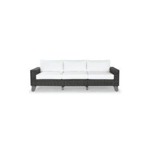 Black Margarita Wicker Patio Sofa