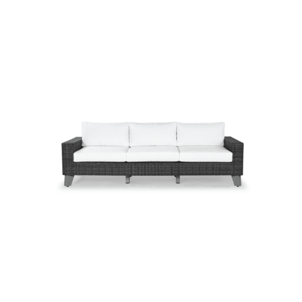 Black Margarita Wicker Patio Sofa