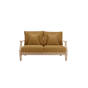 Brown Martinique Wood Patio Loveseat