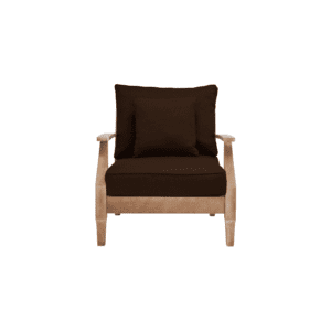 Dark Brown Martinique Wood Patio Armchair