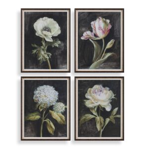 Florals on Black Framed Prints